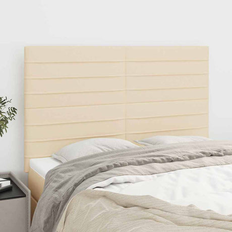 Vidaxl hoofdbord crème 144x5x118 128 cm stof