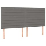 Vidaxl hoofdbord donkergrijs 160x5x118 128 cm stof