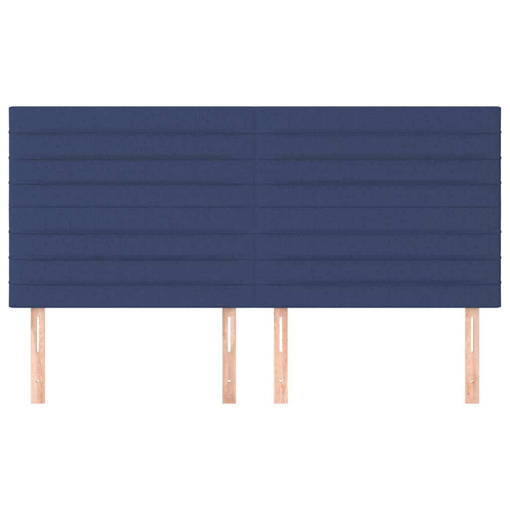 Vidaxl hoofdbord blauw 180x5x118 128 cm stof