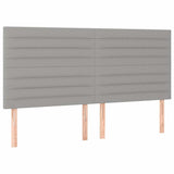 Vidaxl hoofdbord lichtgrijs 200x5x118 128 cm stof