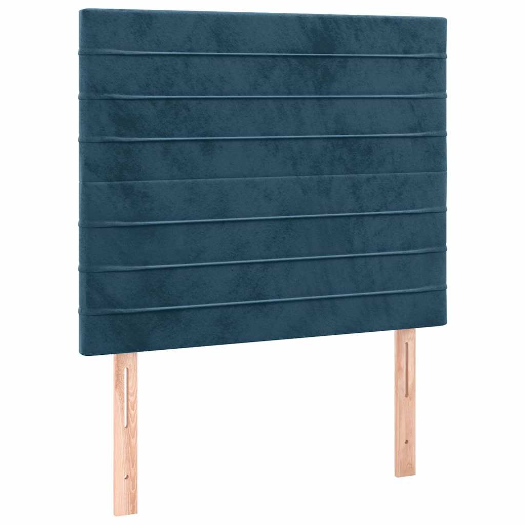 Vidaxl hoofdbord donkerblauw 80x5x118 128 cm fluweel