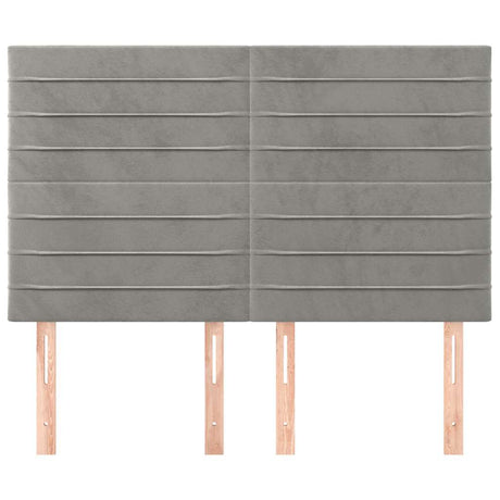 Vidaxl hoofdbord lichtgrijs 144x5x118 128 cm fluweel