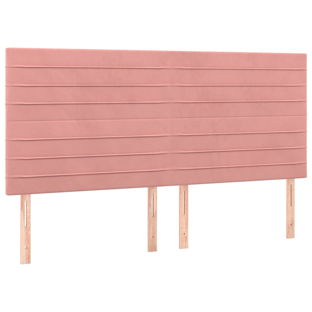 Vidaxl hoofdbord roze 160x5x118 128 cm fluweel