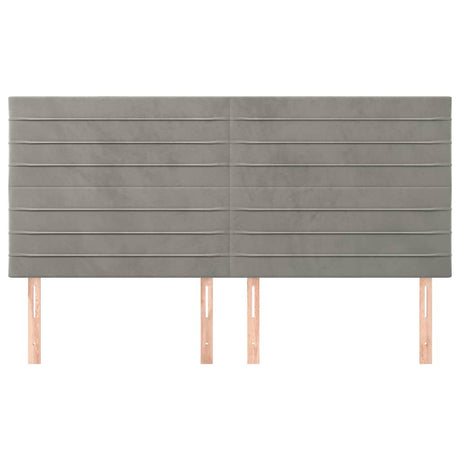 Vidaxl hoofdbord lichtgrijs 180x5x118 128 cm fluweel