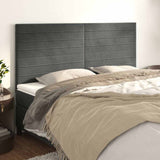 Vidaxl hoofdbord donkergrijs 200x5x118 128 cm fluweel