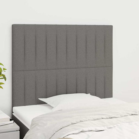Vidaxl hoofdbord donkergrijs 80x5x118 128 cm stof