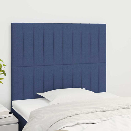 Vidaxl hoofdbord blauw 80x5x118 128 cm stof