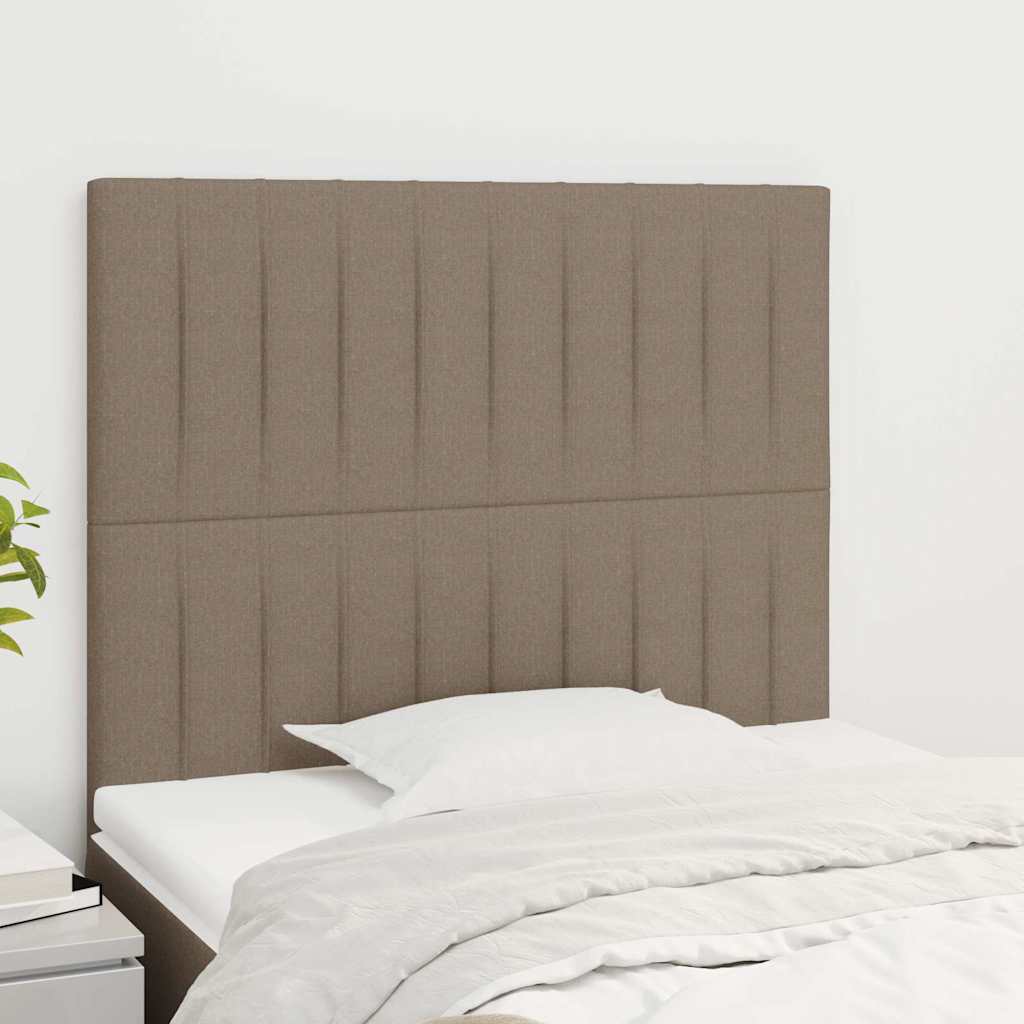 Vidaxl hoofdbord taupe 90x5x118 128 cm stof