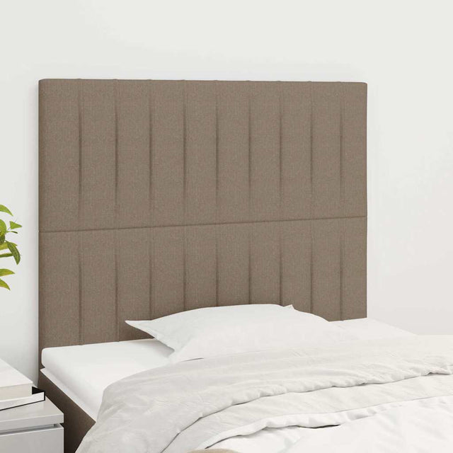 Vidaxl hoofdbord taupe 90x5x118 128 cm stof