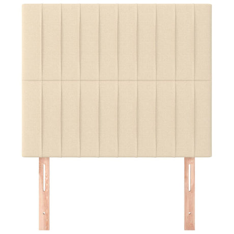 Vidaxl hoofdbord crème 90x5x118 128 cm stof