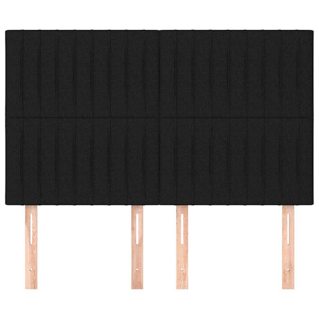 Vidaxl hoofdbord zwart 144x5x118 128 cm stof
