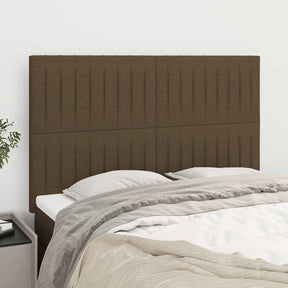 Vidaxl hoofdbord donkerbruin 144x5x118 128 cm stof