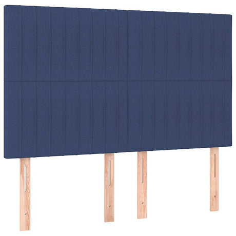 Vidaxl hoofdbord blauw 144x5x118 128 cm stof