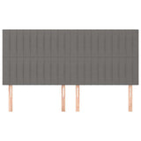 Vidaxl hoofdbord donkergrijs 160x5x118 128 cm stof