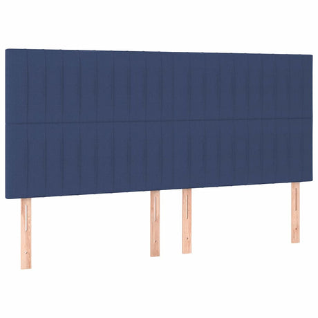 Vidaxl hoofdbord blauw 160x5x118 128 cm stof