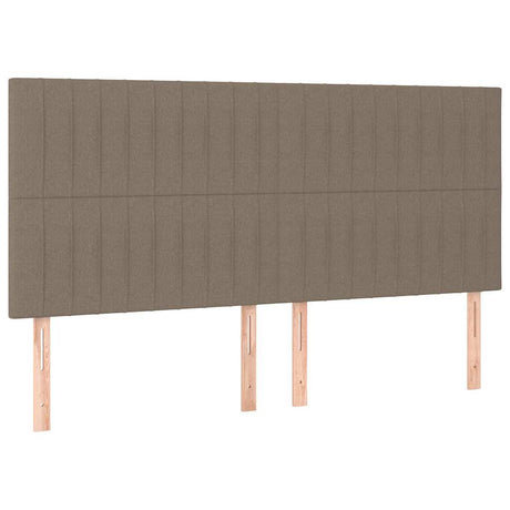 Vidaxl hoofdbord taupe 180x5x118 128 cm stof