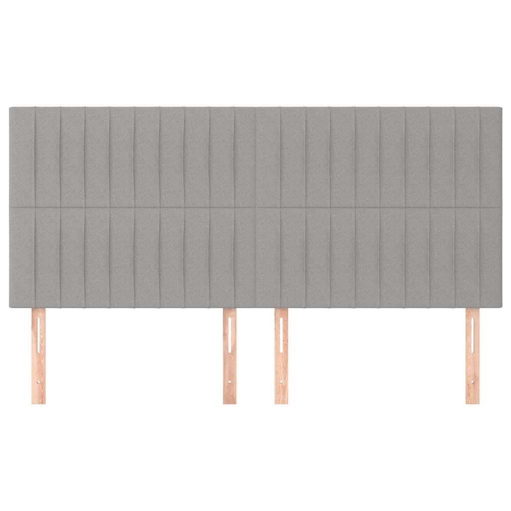 Vidaxl hoofdbord lichtgrijs 200x5x118 128 cm stof