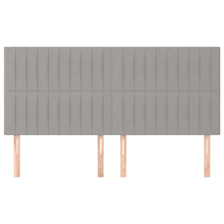Vidaxl hoofdbord lichtgrijs 200x5x118 128 cm stof