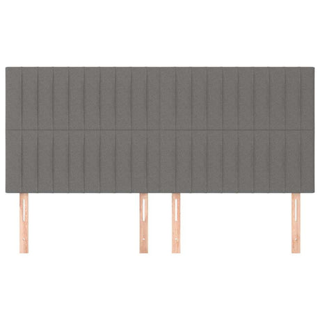 Vidaxl hoofdbord donkergrijs 200x5x118 128 cm stof