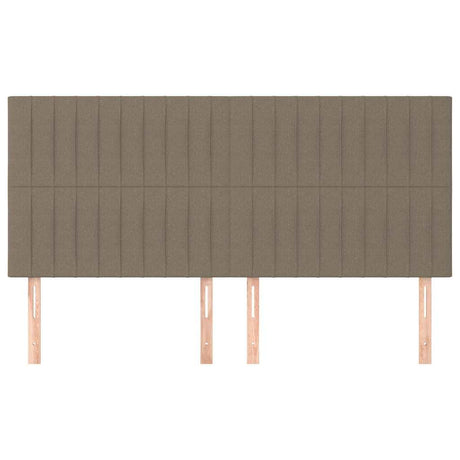 Vidaxl hoofdbord taupe 200x5x118 128 cm stof