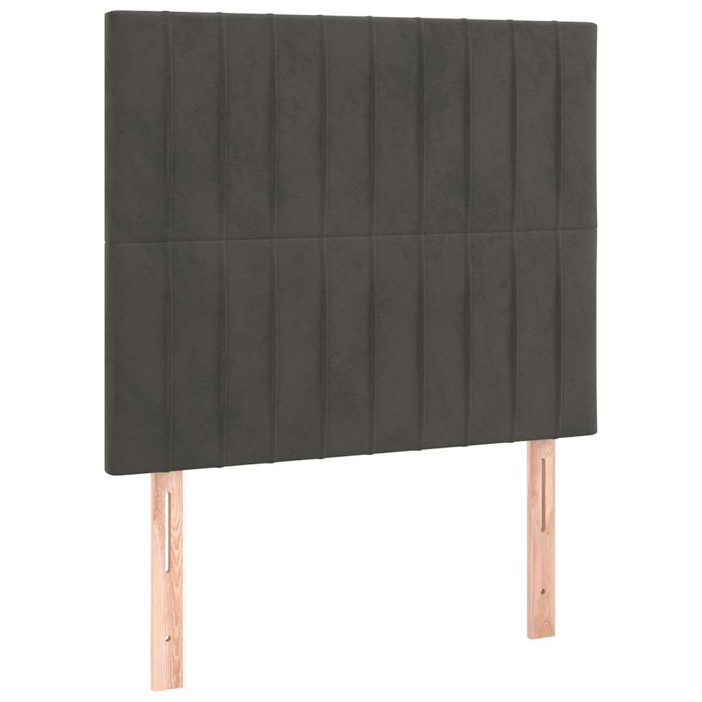 Vidaxl hoofdbord donkergrijs 100x5x118 128 cm fluweel