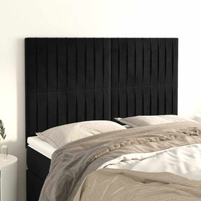 Vidaxl hoofdbord zwart 144x5x118 128 cm fluweel