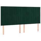 Vidaxl hoofdbord donkergroen 160x5x118 128 cm fluweel