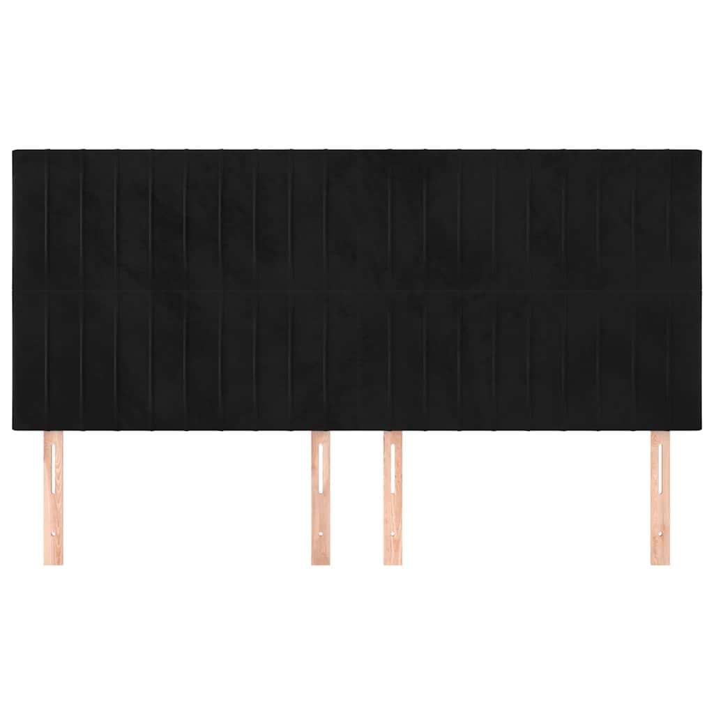 Vidaxl hoofdbord zwart 180x5x118 128 cm fluweel
