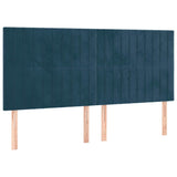Vidaxl hoofdbord donkerblauw 180x5x118 128 cm fluweel
