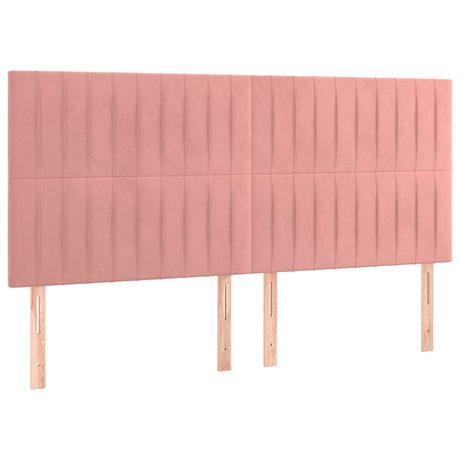Vidaxl hoofdbord roze 180x5x118 128 cm fluweel