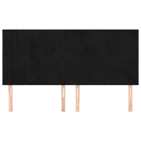 Vidaxl hoofdbord zwart 200x5x118 128 cm fluweel