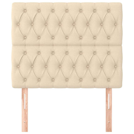 Vidaxl hoofdbord crème 90x7x118 128 cm stof