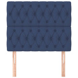 Vidaxl hoofdbord blauw 100x7x118 128 cm stof