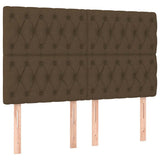 Vidaxl hoofdbord donkerbruin 160x7x118 128 cm stof