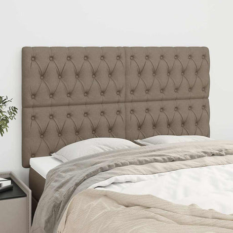 Vidaxl hoofdbord taupe 160x7x118 128 cm stof