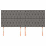 Vidaxl hoofdbord donkergrijs 200x7x118 128 cm stof