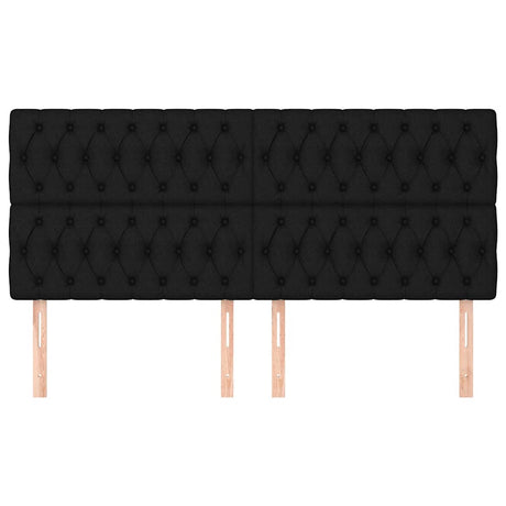 Vidaxl hoofdbord zwart 200x7x118 128 cm stof