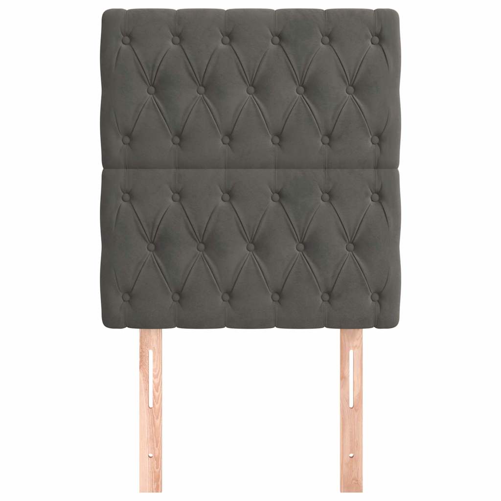 Vidaxl hoofdbord donkergrijs 80x7x118 128 cm fluweel