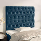 Vidaxl hoofdbord donkerblauw 90x7x118 128 cm fluweel