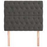 Vidaxl hoofdbord donkergrijs 100x7x118 128 cm fluweel