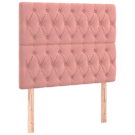 Vidaxl hoofdbord roze 100x7x118 128 cm fluweel