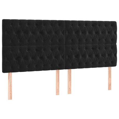 Vidaxl hoofdbord zwart 180x7x118 128 cm fluweel