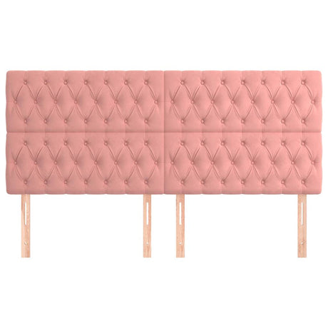 Vidaxl hoofdbord roze 180x7x118 128 cm fluweel