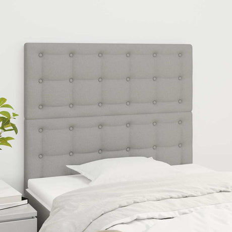Vidaxl hoofdbord lichtgrijs 80x5x118 128 cm stof