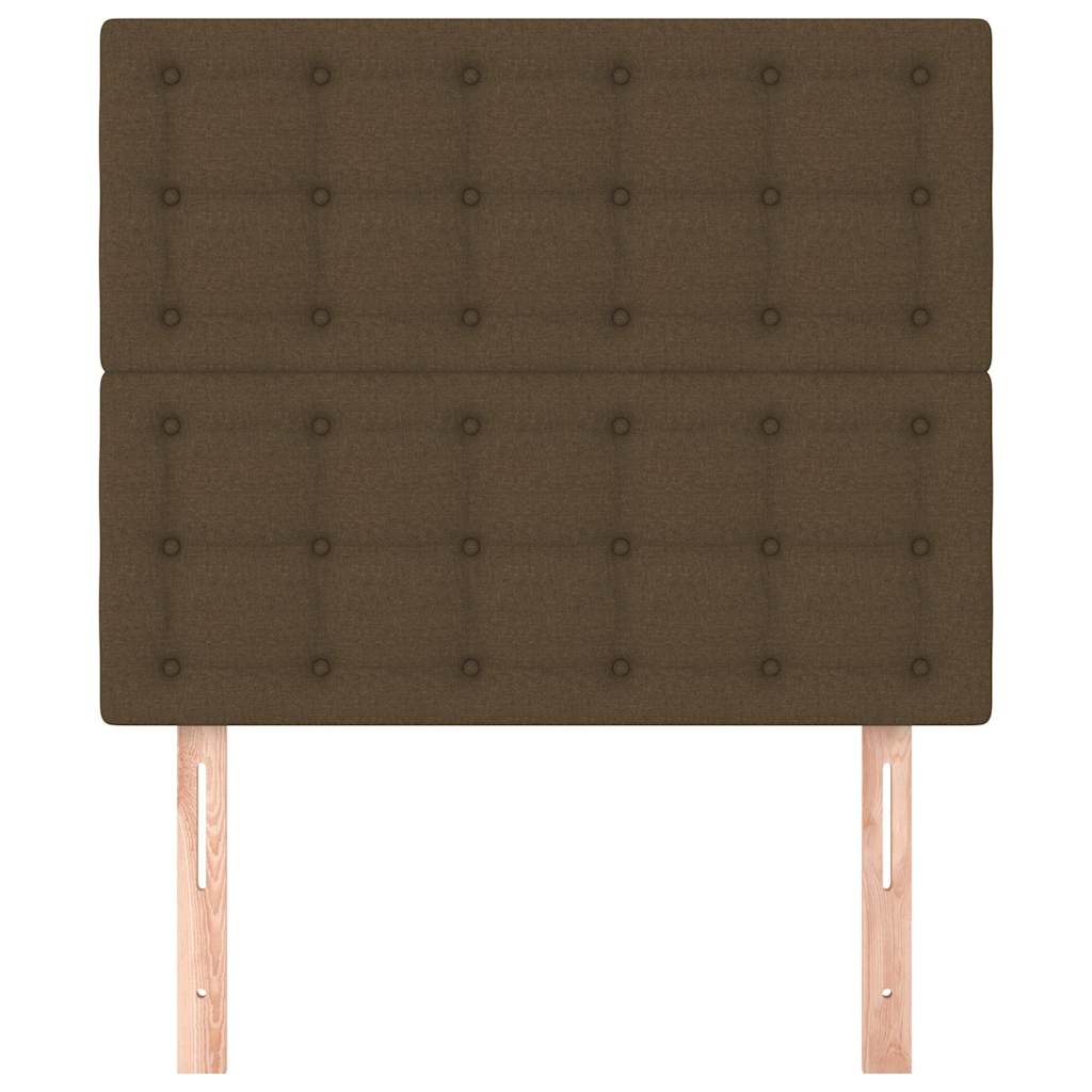 Vidaxl hoofdbord donkerbruin 80x5x118 128 cm stof