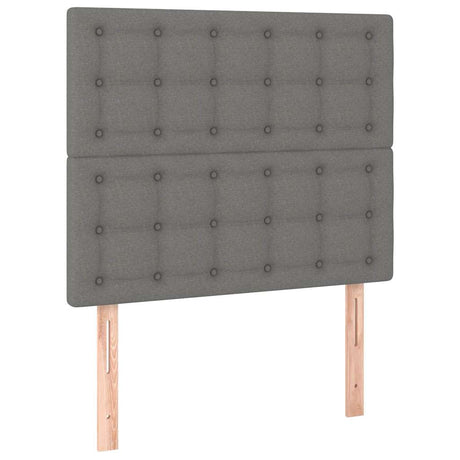 Vidaxl hoofdbord donkergrijs 100x5x118 128 cm stof