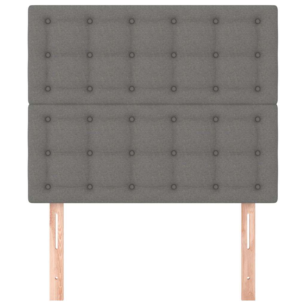 Vidaxl hoofdbord donkergrijs 100x5x118 128 cm stof