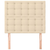 Vidaxl hoofdbord crème 100x5x118 128 cm stof