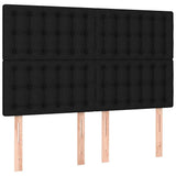 Vidaxl hoofdbord zwart 144x5x118 128 cm stof