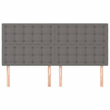 Vidaxl hoofdbord donkergrijs 200x5x118 128 cm stof